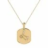 Best Pirce ⭐ Monary Gemini Twin Moonstone & Diamond Constellation Tag Pendant Necklace in 14K Yellow Gold Vermeil on Sterling Silver for 👩 women ⭐