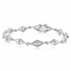 Discount 🤩 Monary Diamond Bracelet - Micro Pave Set in 14K White Gold for 👩 women ⌛