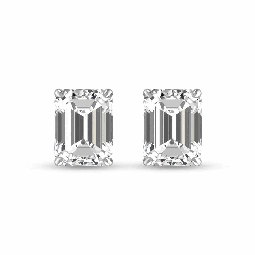 Best reviews of π Monary Lab Grown 1/4 CTW Emerald Cut Solitaire Diamond Earrings in 14K White Gold for π© women π