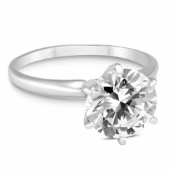 Flash Sale ❤️ Monary Premium Quality - 1 1/2 Carat Diamond Solitaire Ring in 14K White Gold (E-F Color, SI1-SI2 Clarity) for 👩 women ✨