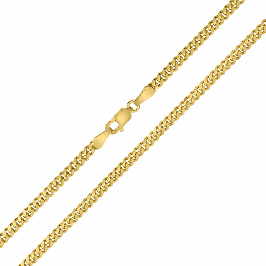 Best Sale π€© Monary 14K Yellow Gold 3mm Diamond Cut Gourmette Chain with Lobster Clasp - 18 Inch for π© women β
