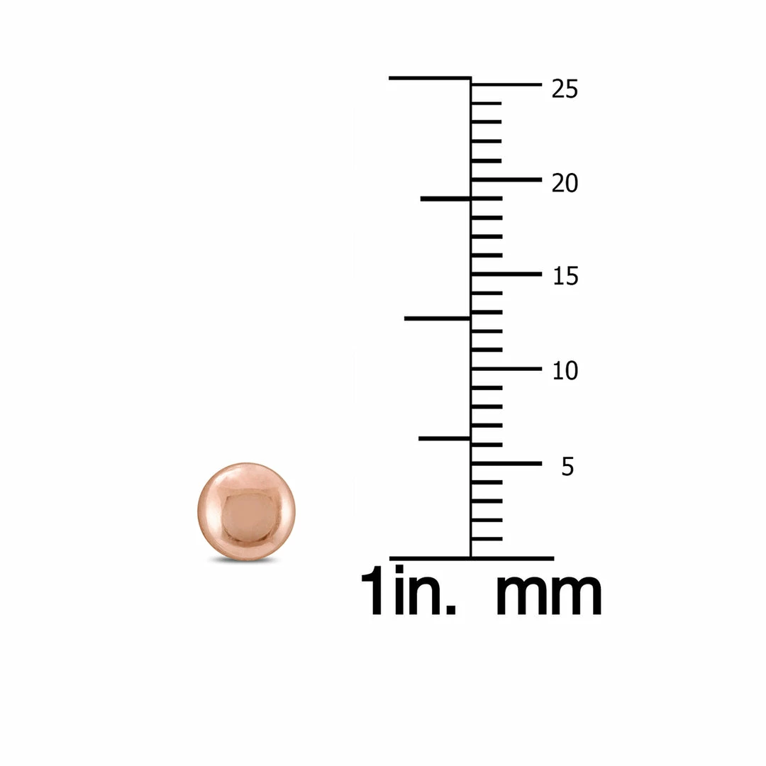 Coupon π Monary 14K Rose Gold 5mm Button Ball Stud Earrings for π© women π - Image 3