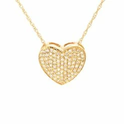 Outlet 😉 Monary Large Pave Heart (Yg/With Chain) for 👩 women 🔔