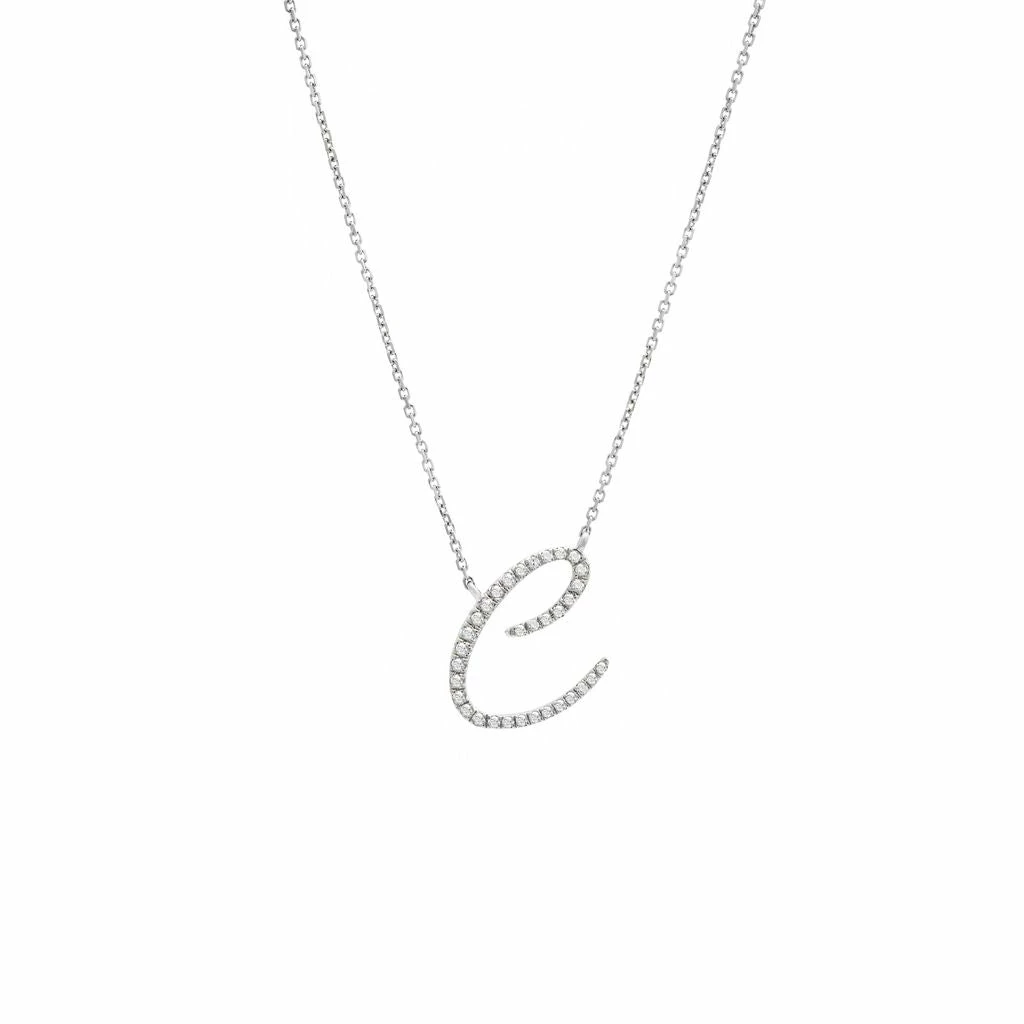 Brand new π Monary Diamond Script Initial Necklace (14k(16+2") for π© women π€©