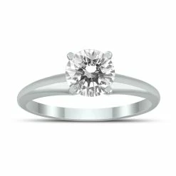 Best Sale π€© Monary 1 Carat Diamond Solitaire Ring in 14K White Gold (J-K Color, I2-I3 Clarity) for π© women βοΈ