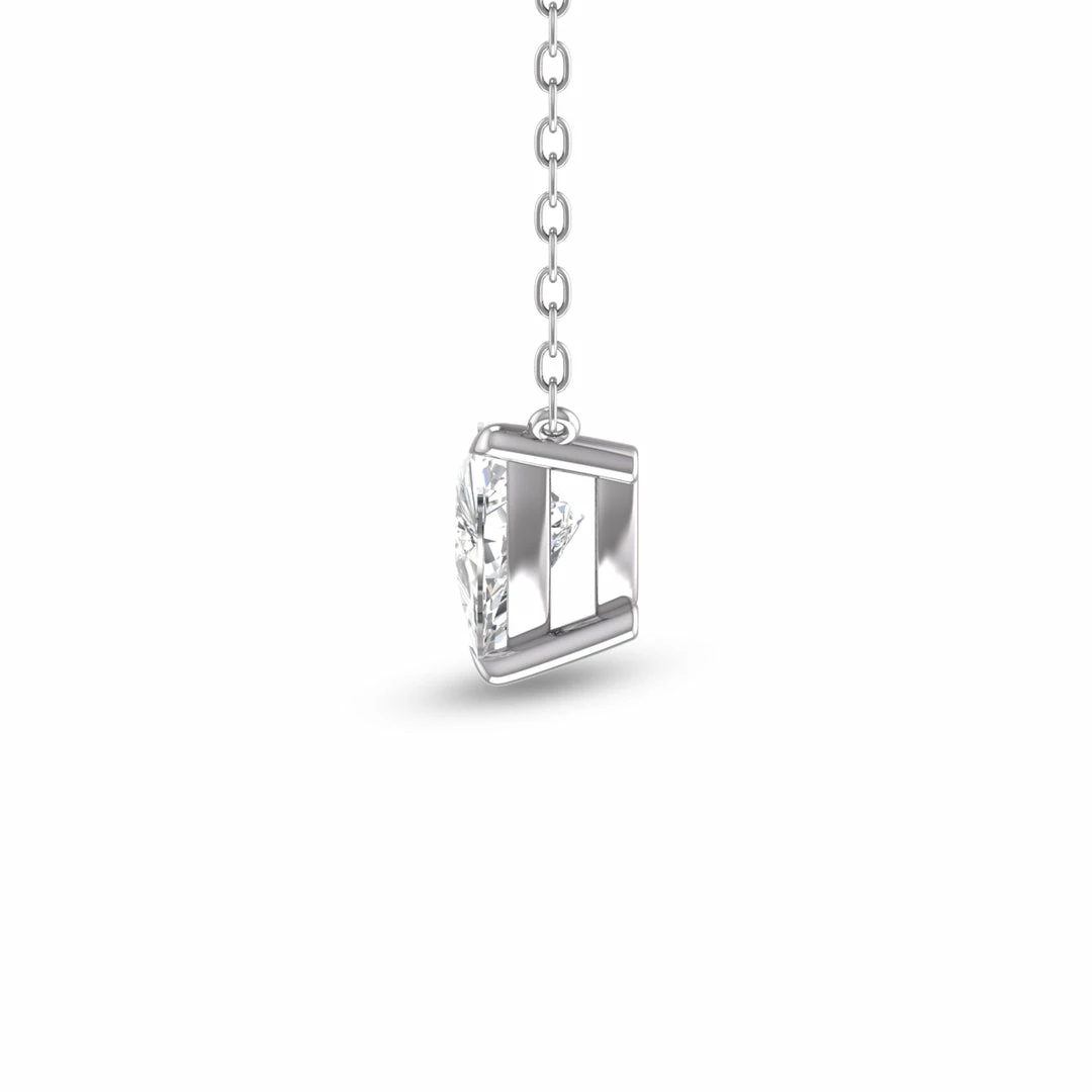 Buy β¨ Monary Lab Grown 1 CTW Floating Trillion Shaped Diamond Solitaire Pendant in 14K White Gold for π© women β - Image 3