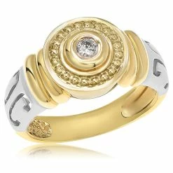 Best deal 👏 Monary Diamond Bezel Fashion Ring Set in 18K Two Tone Gold for 👩 women 🌟