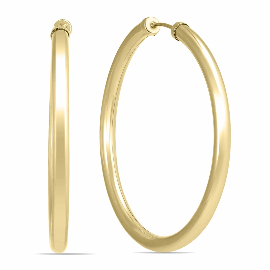 Budget π€© Monary 40MM 14K Yellow Gold Filled Endless Hoop Earrings (3mm Gauge) for π© women π
