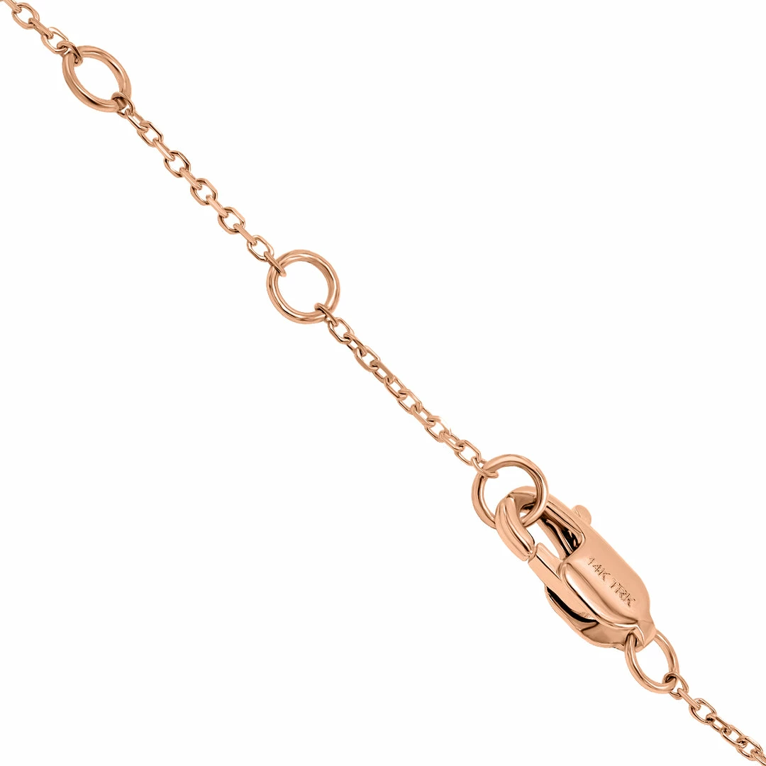 Coupon β Monary 3/4 Carat TW Bezel Set Genuine Diamond Station Bracelet in 14K Rose Gold for π© women π₯° - Image 4