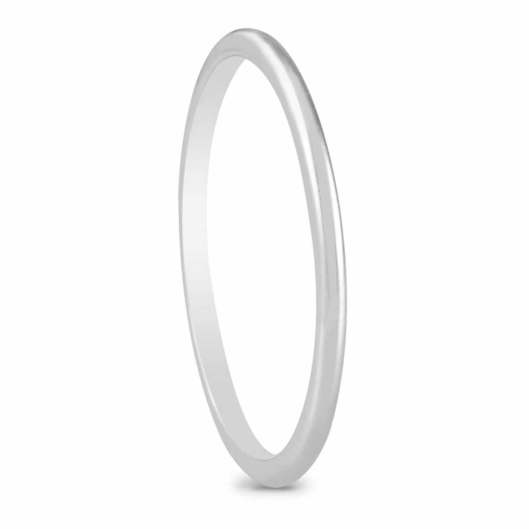 Top 10 π Monary 1mm Thin Domed Wedding Band in 14K White Gold for π© women β¨ - Image 2