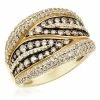 Best reviews of ❤️ Monary White & Brown Diamond Cocktail Ring for 👩 women 🧨