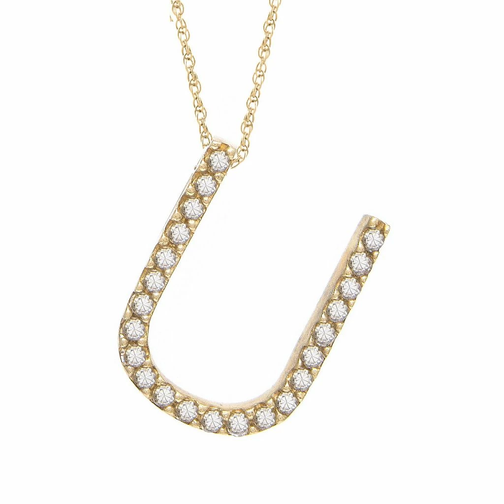 Budget β¨ Monary Diamond "U" (Yg/With Chain) Initial for π© women π