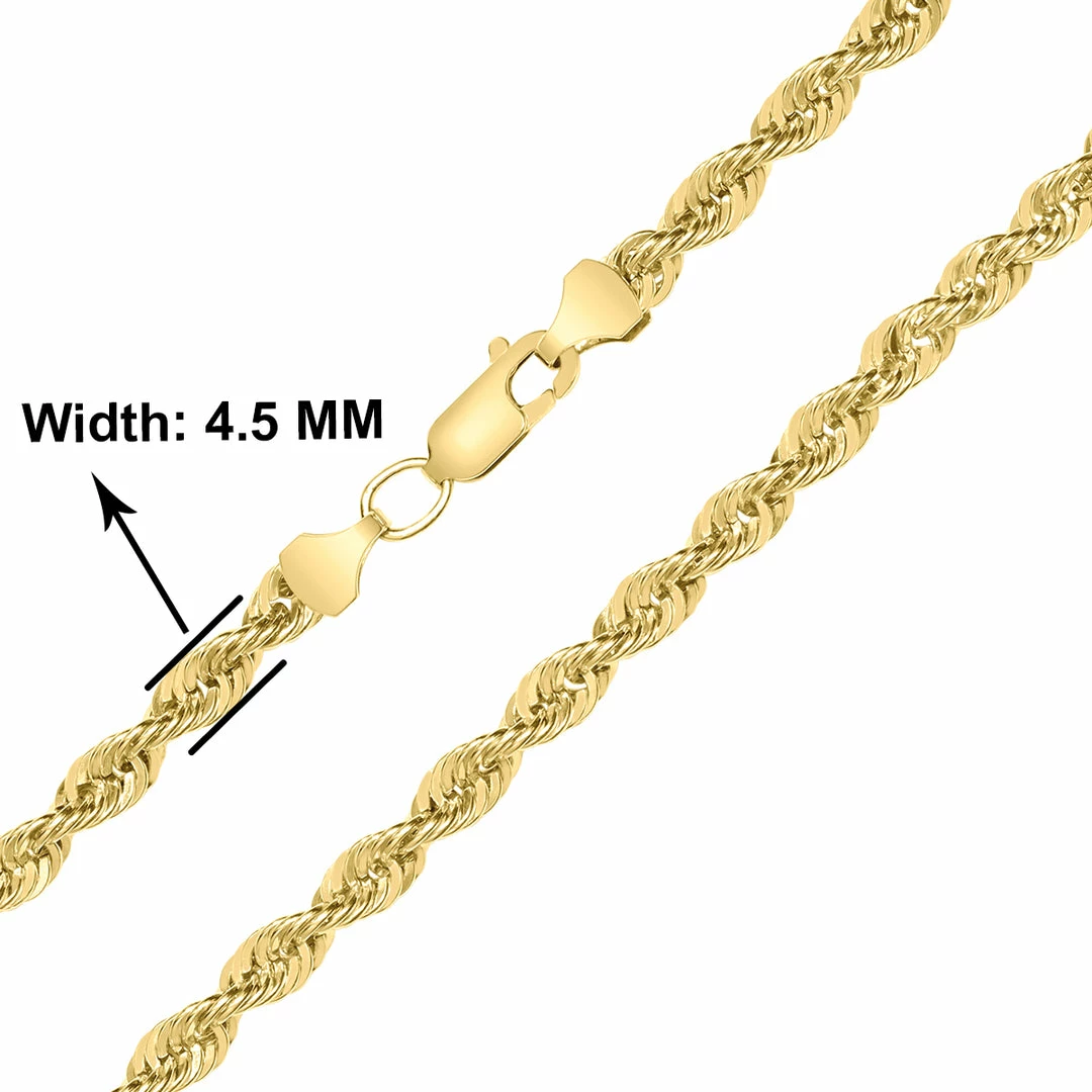 Best Pirce π Monary 14K Yellow Gold Filled 4.5MM Rope Chain Bracelet with Lobster Clasp for π© women π₯° - Image 3