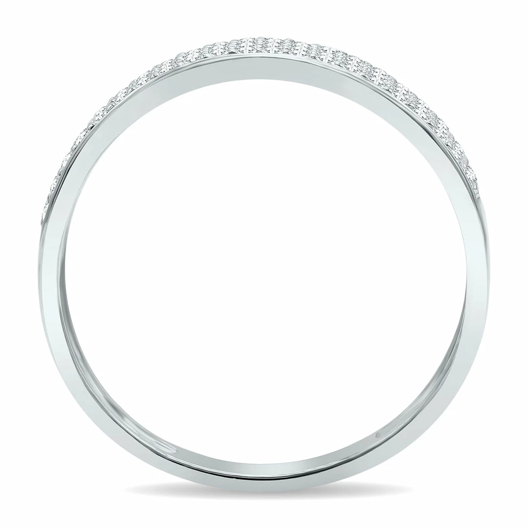 Outlet π Monary π© Women's 1/3 Carat TW Round Diamond Rave Wedding Band in 10K White Gold π - Image 3