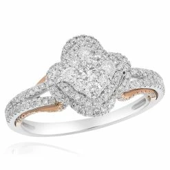 Promo 🥰 Monary White Diamond Engagement Ring for 👩 women ❤️