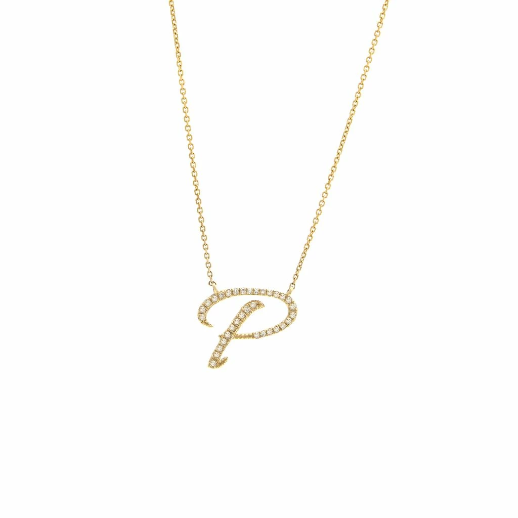 Deals π Monary Diamond Script Initial Necklace (Yg/ 16+2") for π© women π€©