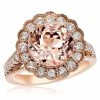 Coupon ⌛ Monary Pink Morganite & Diamond Ring for 👩 women 🔥