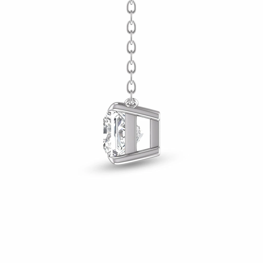Buy π Monary Lab Grown 1 CTW Floating Princess Cut Diamond Solitaire Pendant in 14K White Gold for π© women β - Image 3