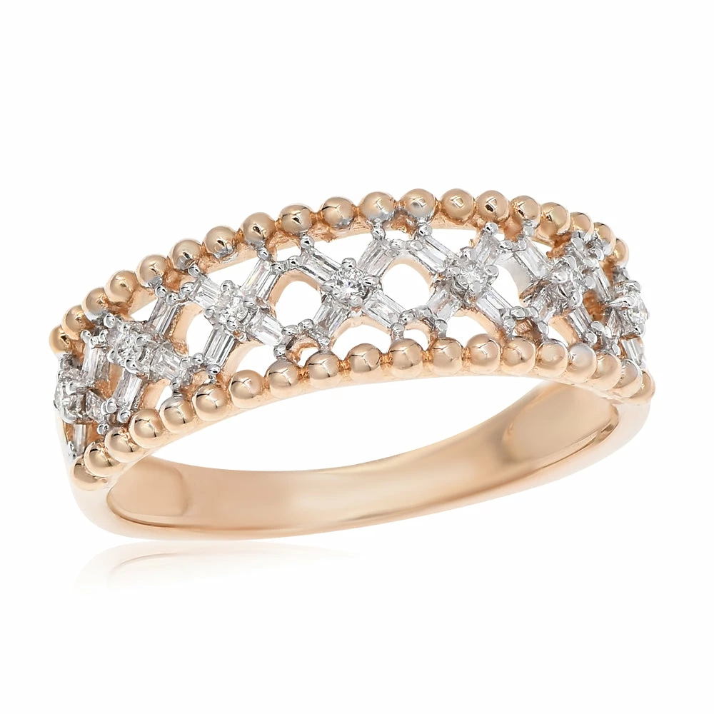 Cheap π Monary Diamond Prong Set Fashion Ring Set in 14K Rose Gold for π© women π