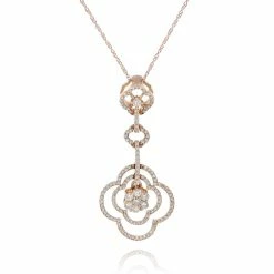Brand new 🥰 Monary Diamond Pendant Necklace Set in 14K Rose Gold for 👩 women 😀