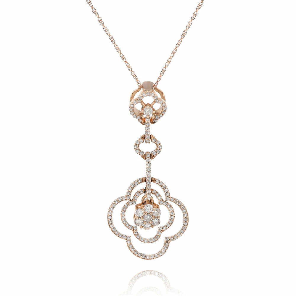 Brand new π₯° Monary Diamond Pendant Necklace Set in 14K Rose Gold for π© women π