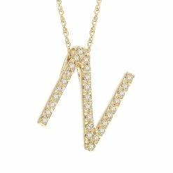 Best reviews of 🥰 Monary Diamond "N" (Yg/With Chain) Initial for 👩 women 🛒