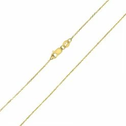 Best reviews of 🛒 Monary 10K Yellow Gold 0.8MM Shiny Cable Chain with Lobster Clasp - 18 Inch for 👩 women 💯