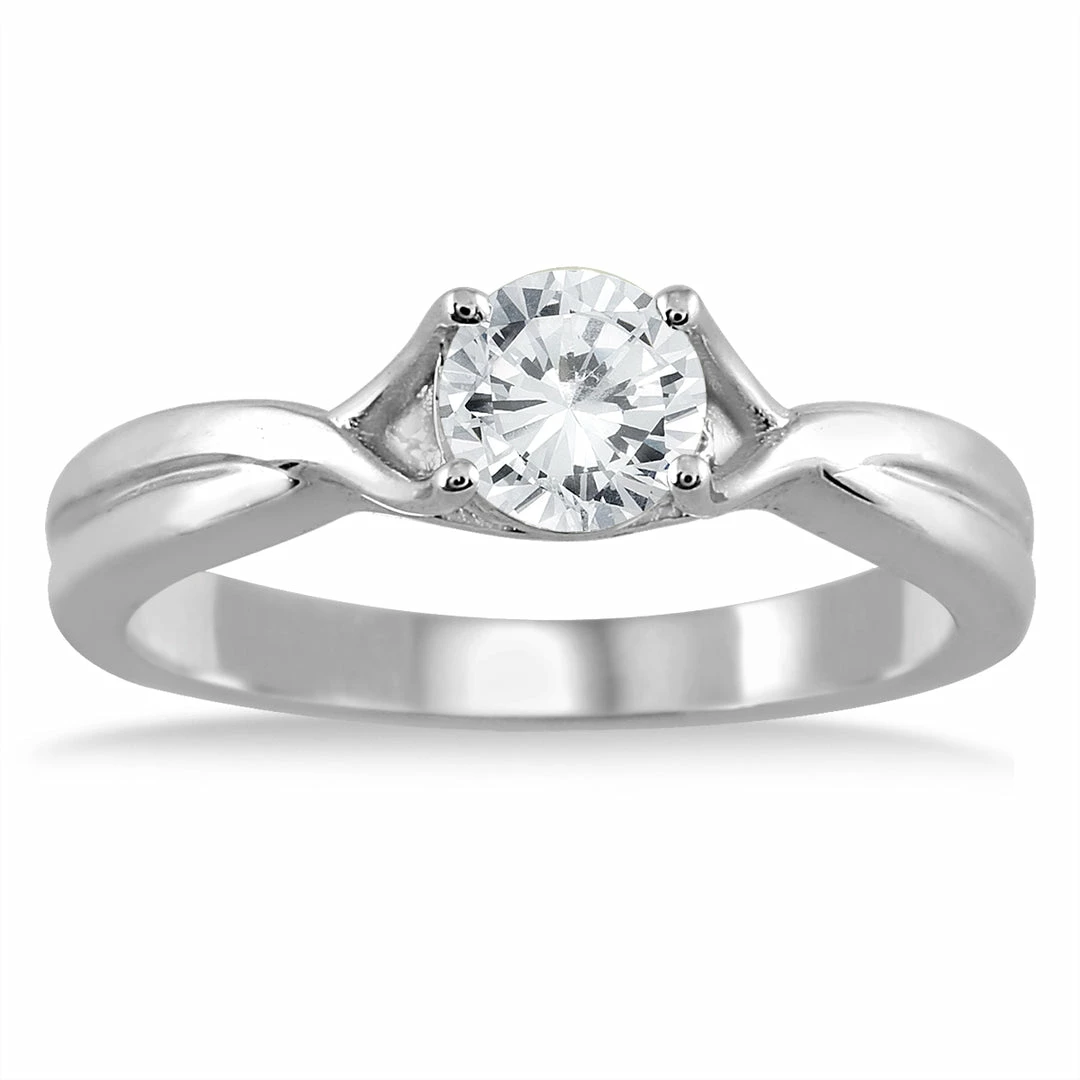 Cheapest π€© Monary 1/2 Carat Diamond Solitaire Ring in 14K White Gold for π© women π