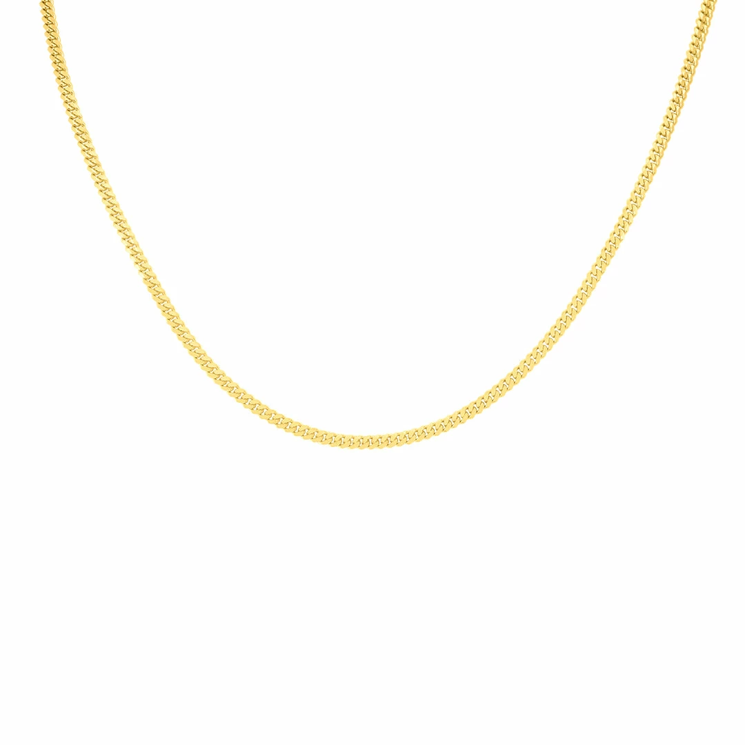 Best Sale π€© Monary 14K Yellow Gold 3mm Diamond Cut Gourmette Chain with Lobster Clasp - 18 Inch for π© women β - Image 2