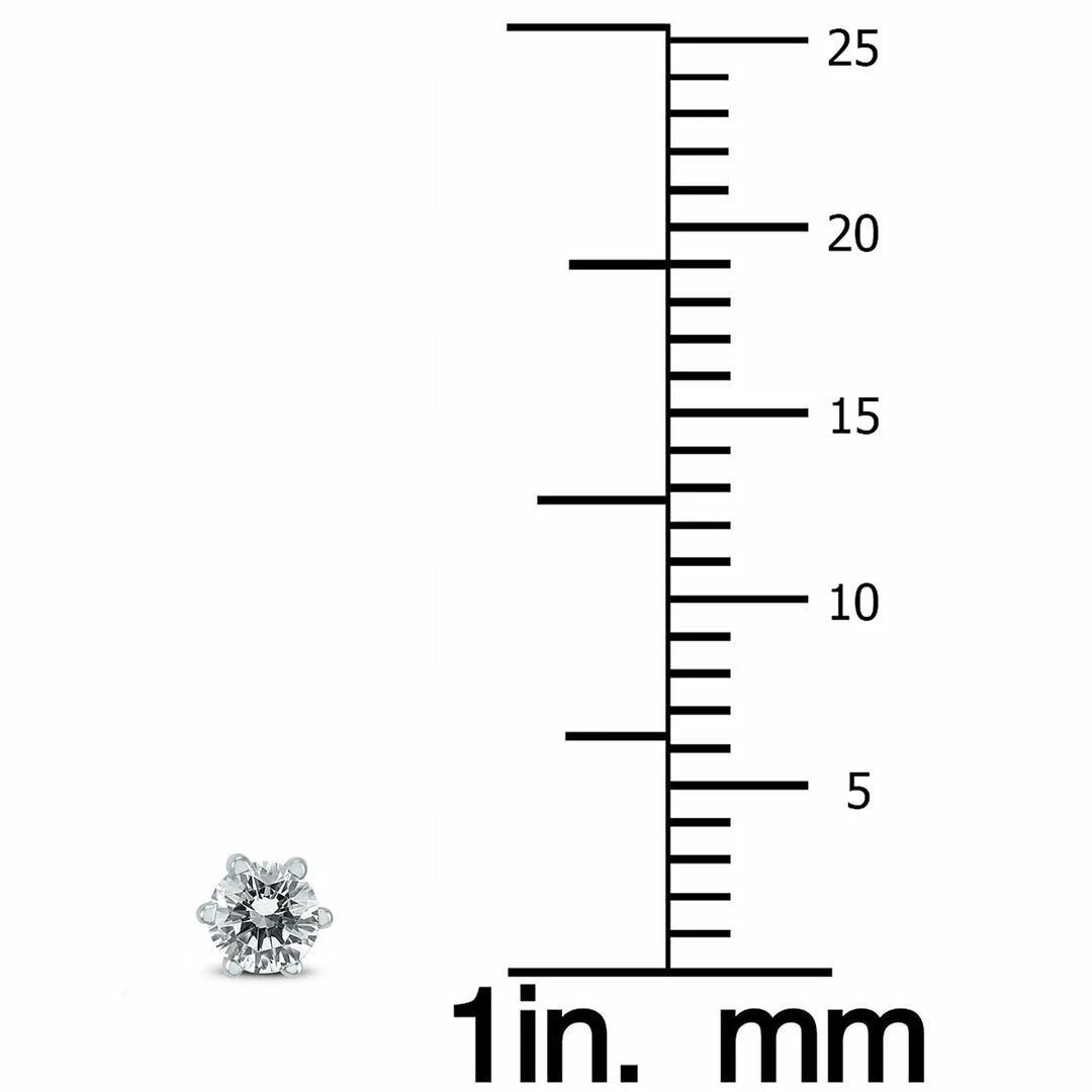Deals π Monary 1/4 Carat TW 6 Prong Round Diamond Solitaire Stud Earrings In 14k White Gold for π© women βοΈ - Image 3