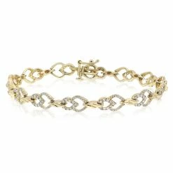 Best Sale ⭐ Monary Diamond Bracelet - Pave Set in 14K Yellow Gold for 👩 women 🥰
