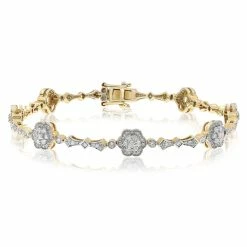 Wholesale 💯 Monary Diamond Bracelet - Micro Pave Set in 14K Yellow Gold for 👩 women 👏