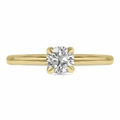 Outlet β Monary Lab Grown 1/2 Carat Diamond Solitaire Ring in 14K Yellow Gold (F-G Color, VVS1-VVS2 Clarity) for π© women π₯°