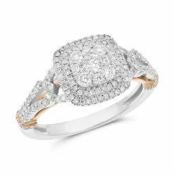 Coupon ❤️ Monary Diamond Ring - Set in 18K Two Tone Gold for 👩 women ✔️