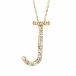 Flash Sale ✨ Monary Diamond "J" (Yg/With Chain) Initial for 👩 women ⭐