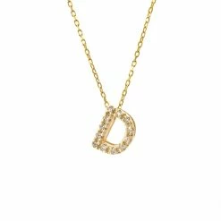 Hot Sale 🌟 Monary Diamond Intiial Necklace (14ky) for 👩 women 😉
