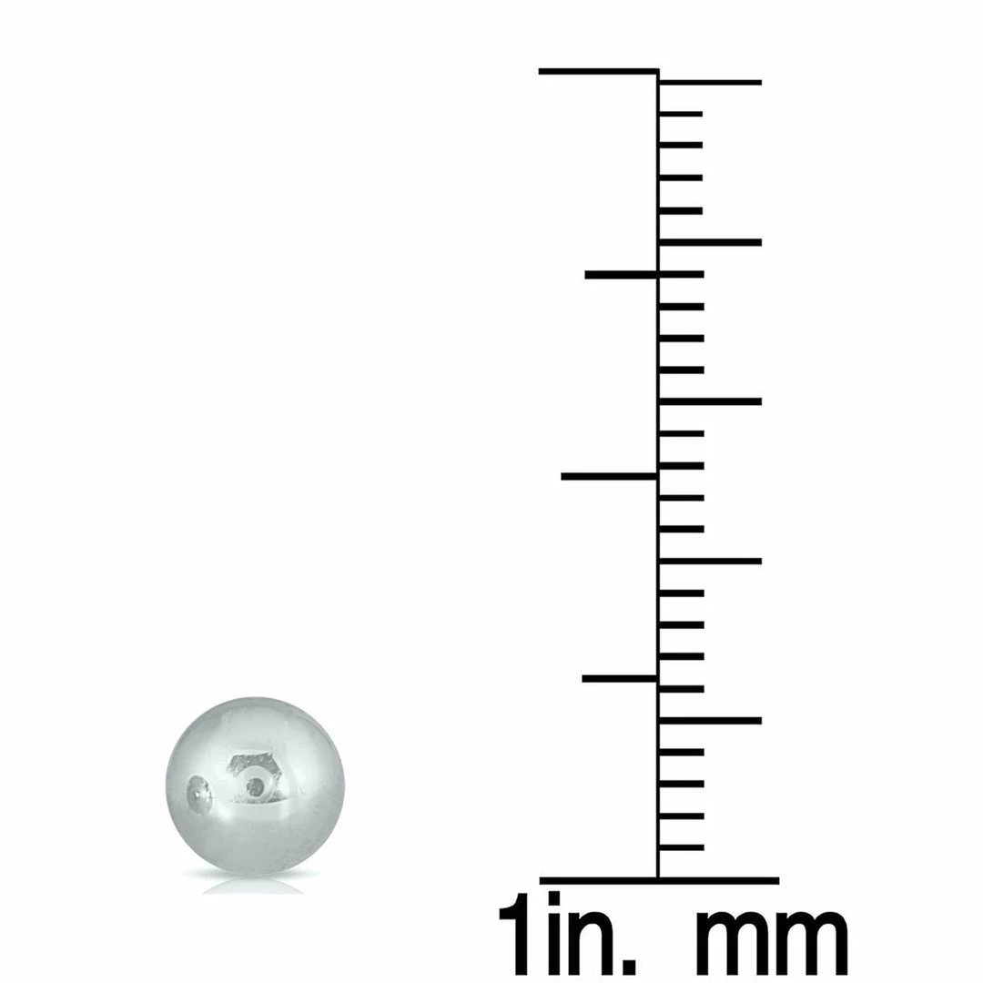 Buy β Monary 10K White Gold 6mm Ball Stud Earrings for π© women π - Image 2