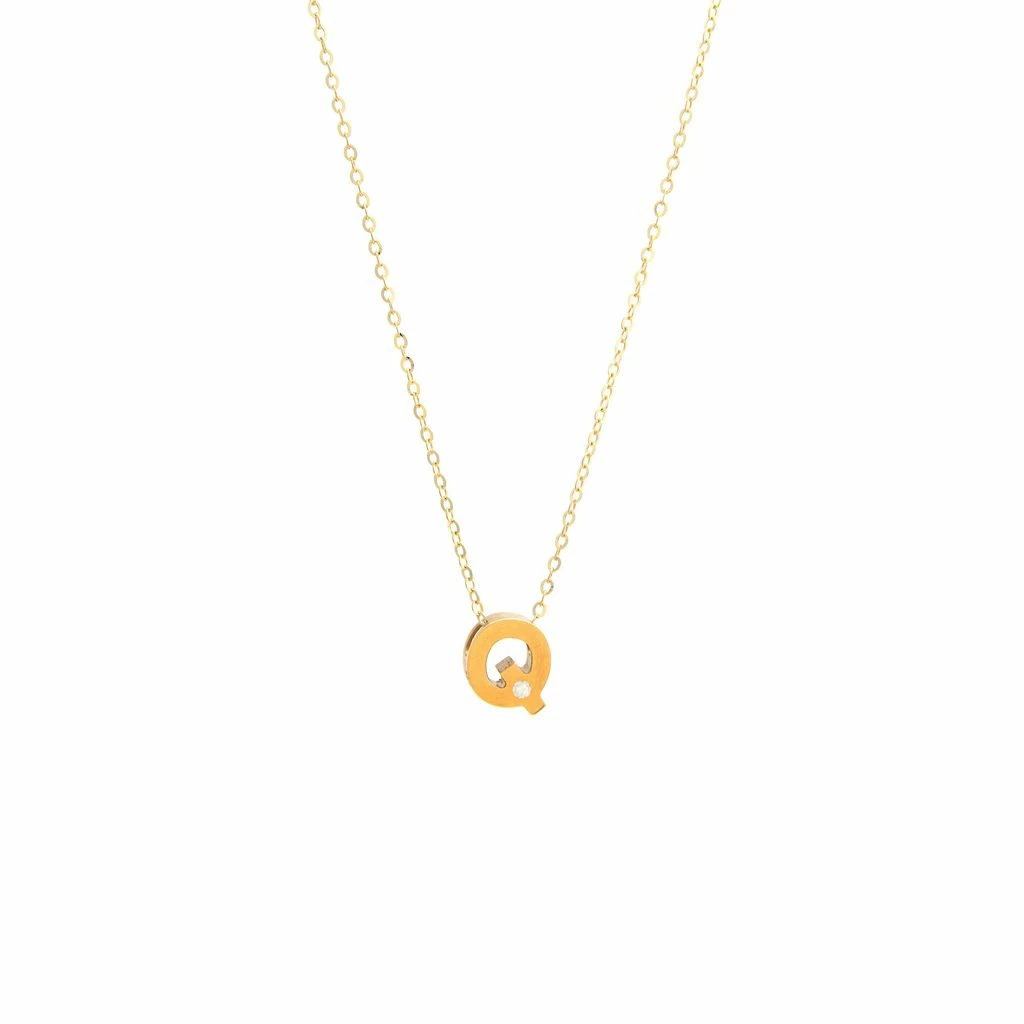 Brand new β Monary 14k Yg Initial Q W/ Diamond And Chain (16+2") for π© women π
