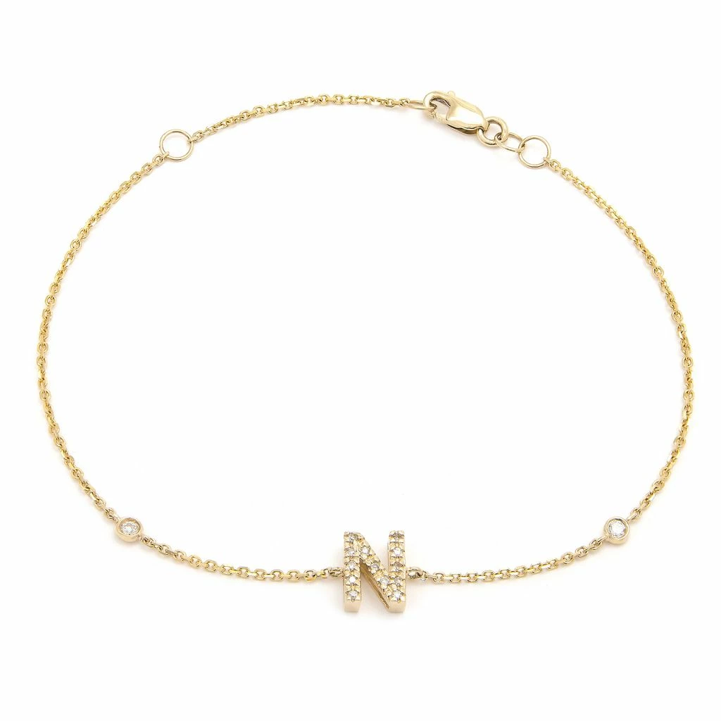 Best Pirce β Monary Diamond Initial Fashion Bracelet "N" (14k) (6+1") for π© women π