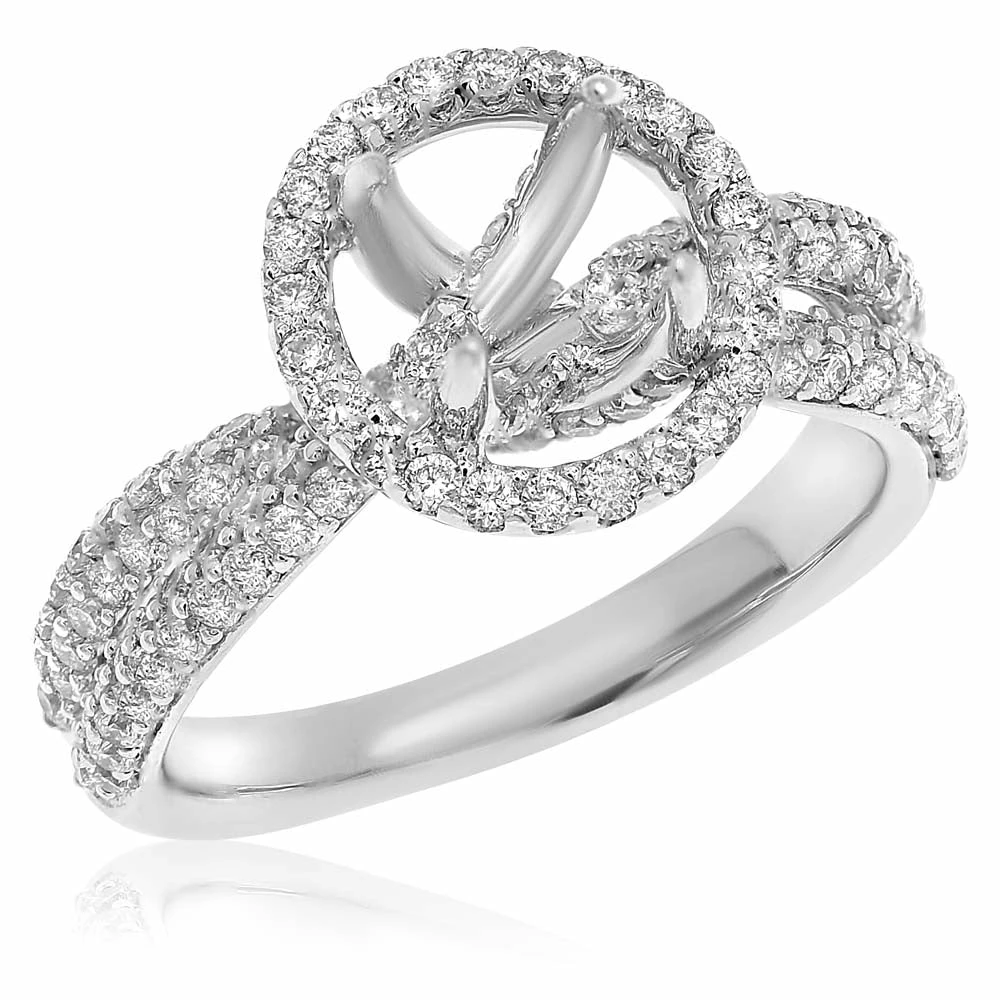 Best Sale β Monary Diamond Semi Mount Ring - Set in 18K White Gold for π© women π