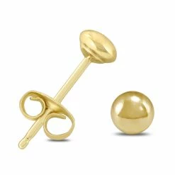 Coupon 😍 Monary 14K Yellow Gold 4mm Button Ball Stud Earrings for 👩 women ⌛
