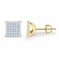 Cheapest 🔥 Monary 10K Yellow Gold Earrings with 0.3 ct. Diamonds for 👩 women 😍