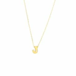 Promo 🌟 Monary 14k Yg Initial J W/ Diamond And Chain (16+2") for 👩 women ✔️