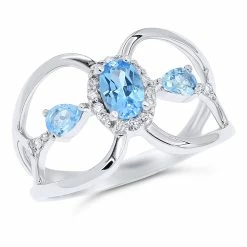 Best Sale 😍 Monary Topaz & Diamond Fashion Ring for 👩 women 😀