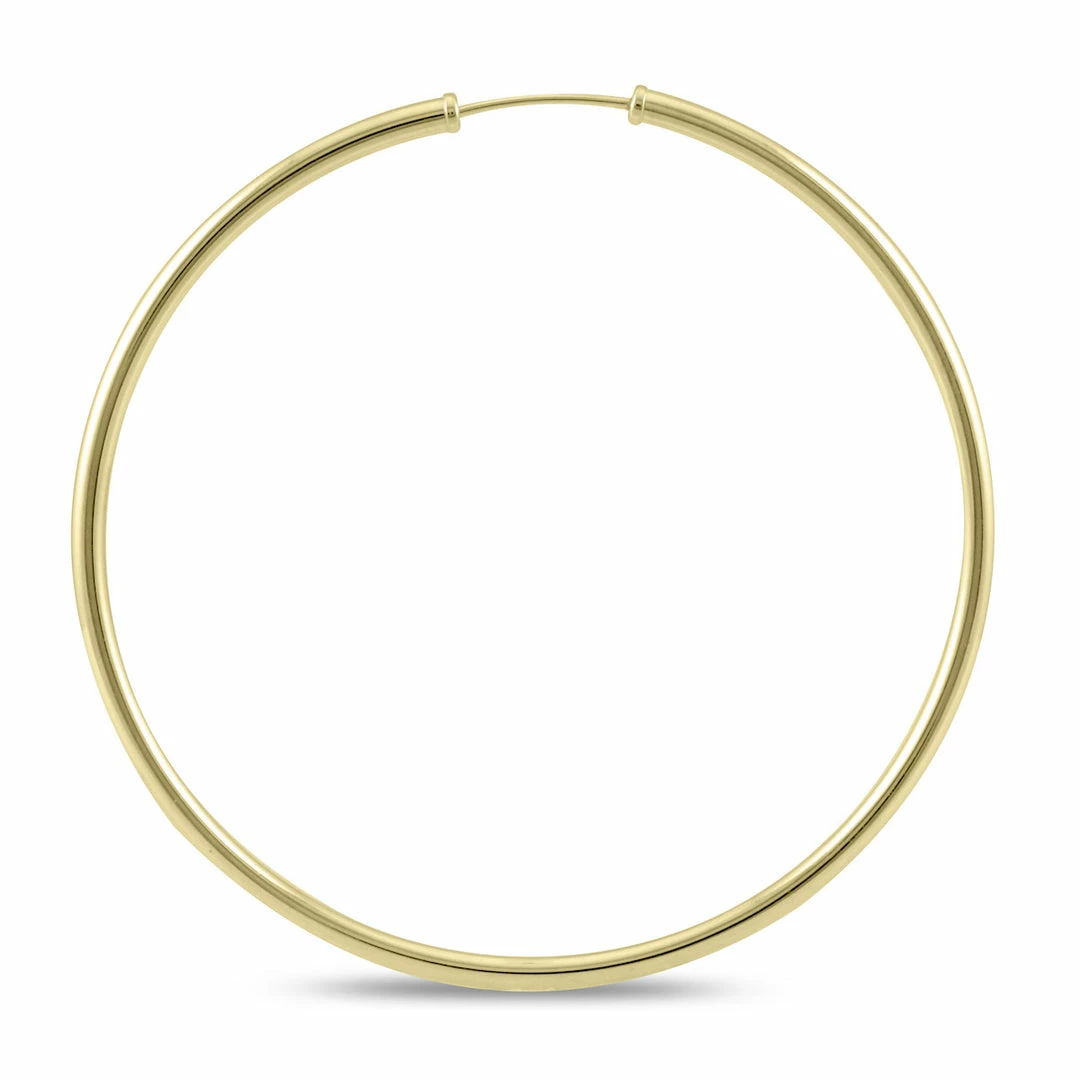 Budget π Monary 50MM Endless Hoop Earrings 14k Yellow Gold for π© women π - Image 2