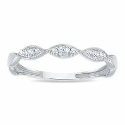 Wholesale 🥰 Monary 👩 Women's Dainty Thin Diamond Wedding Stackable Band in 10K White Gold 🥰