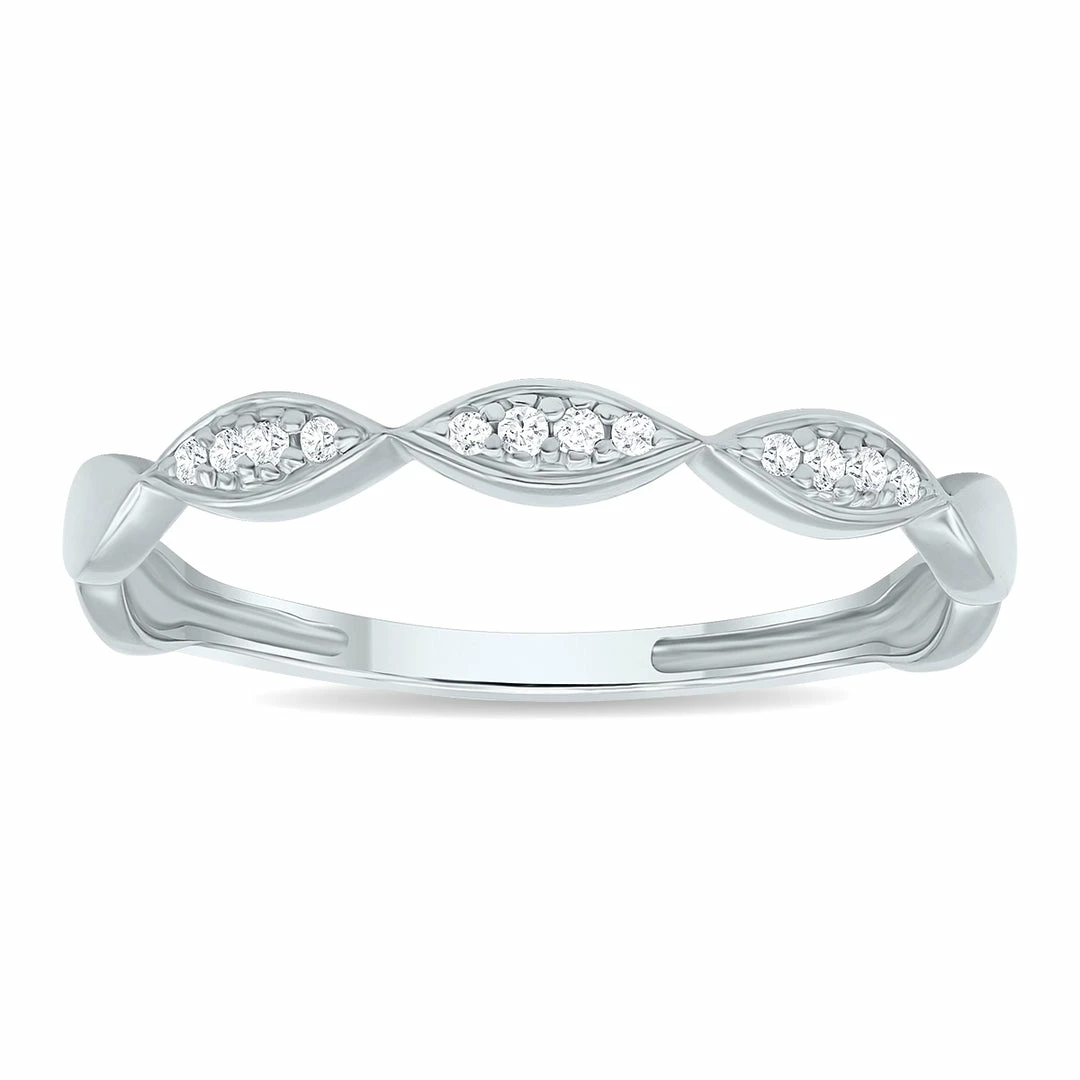 Wholesale π₯° Monary π© Women's Dainty Thin Diamond Wedding Stackable Band in 10K White Gold π₯°
