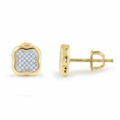 Top 10 ✔️ Monary 10K Yellow Gold Earrings with 0.33 ct. Diamonds for 👩 women 🔥