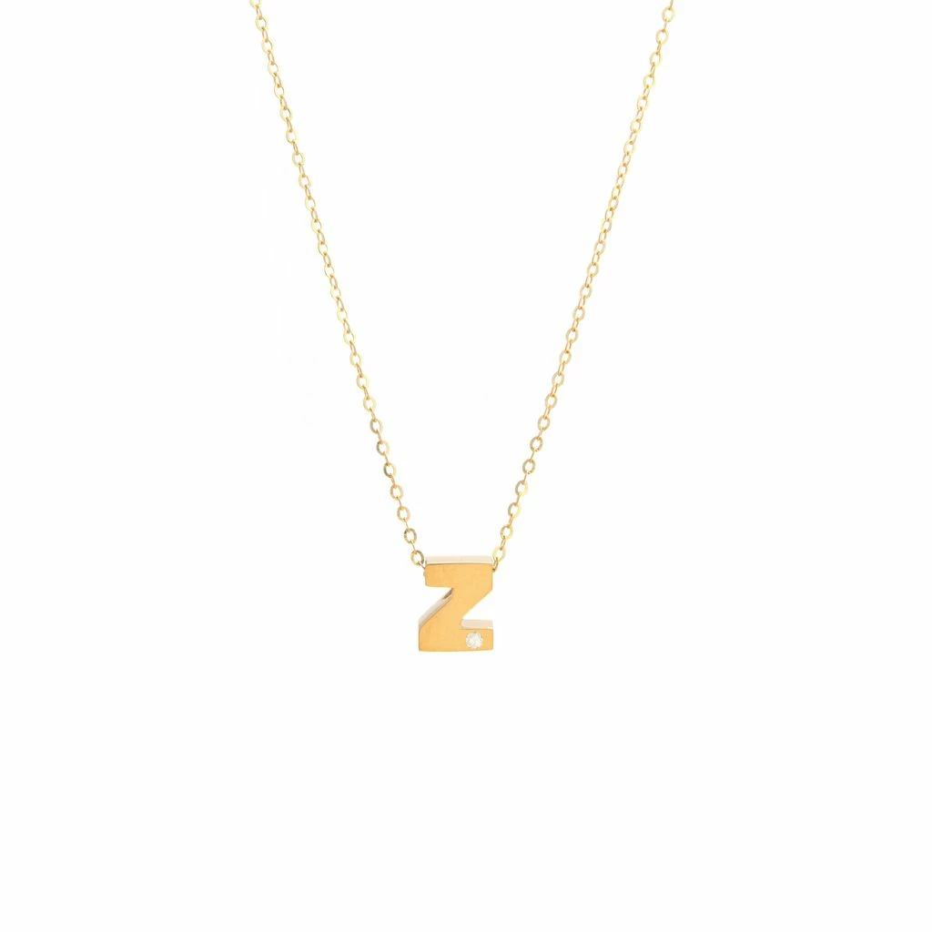 Best Pirce π Monary 14k Yg Initial Z W/ Diamond And Chain (16+2") for π© women π