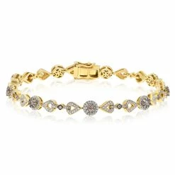 Best deal 💯 Monary 0.91 ct Brown & White Diamond Bracelet for 👩 women ⭐